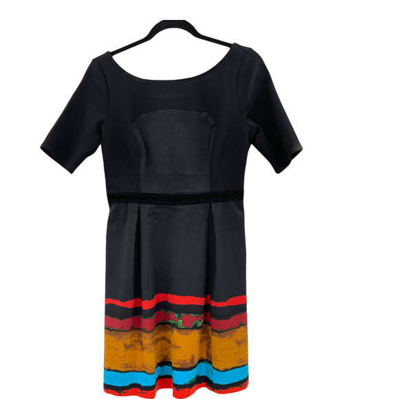 𝅺anthro TRACY REESE DRESS W/ COLORFUL HEM - Picture 1 of 5
